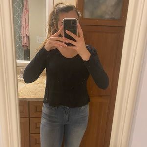 navy hollister long sleeve